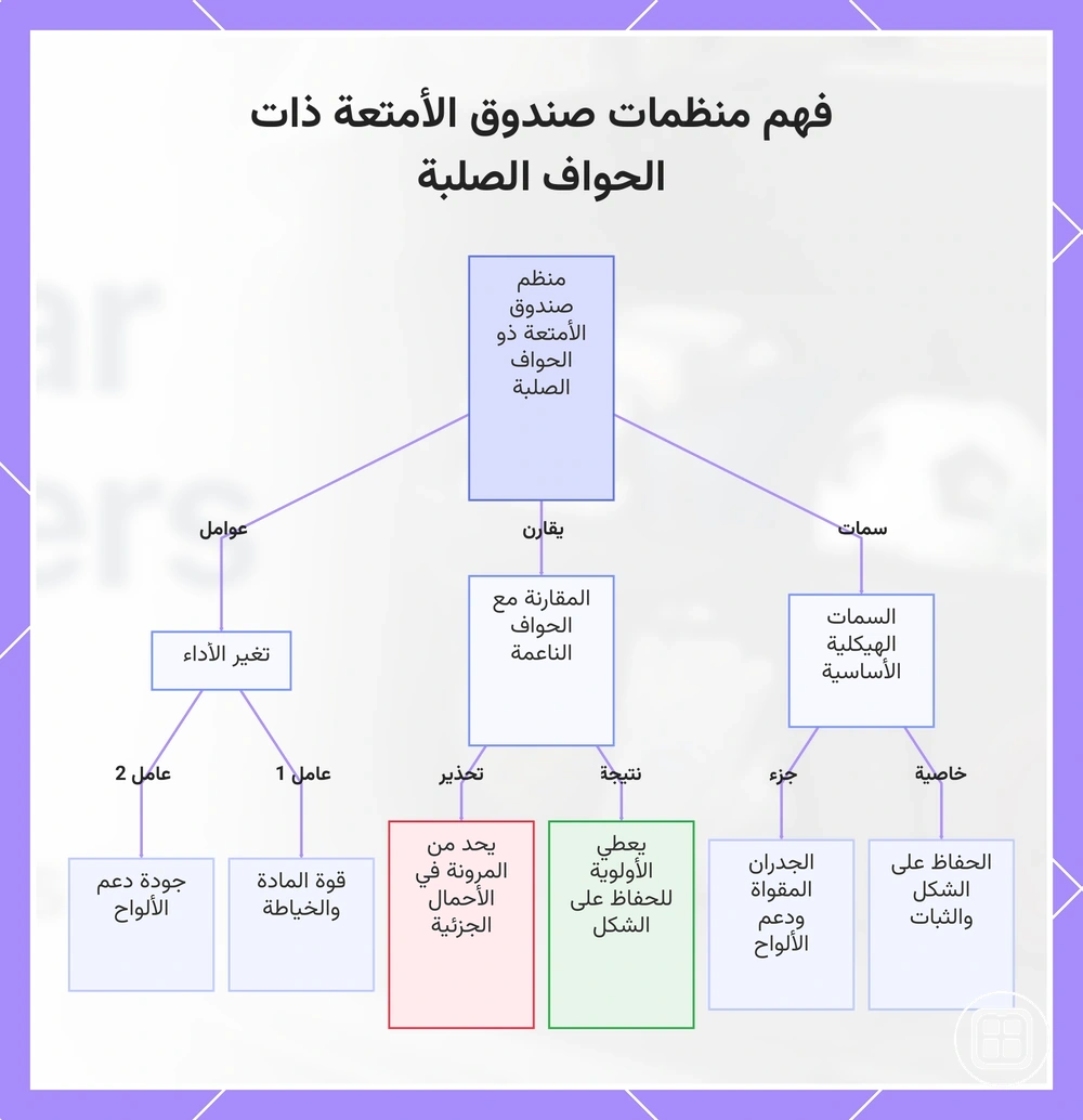 فهم منظمات صندوق الأمتعة ذات الحواف الصلبة