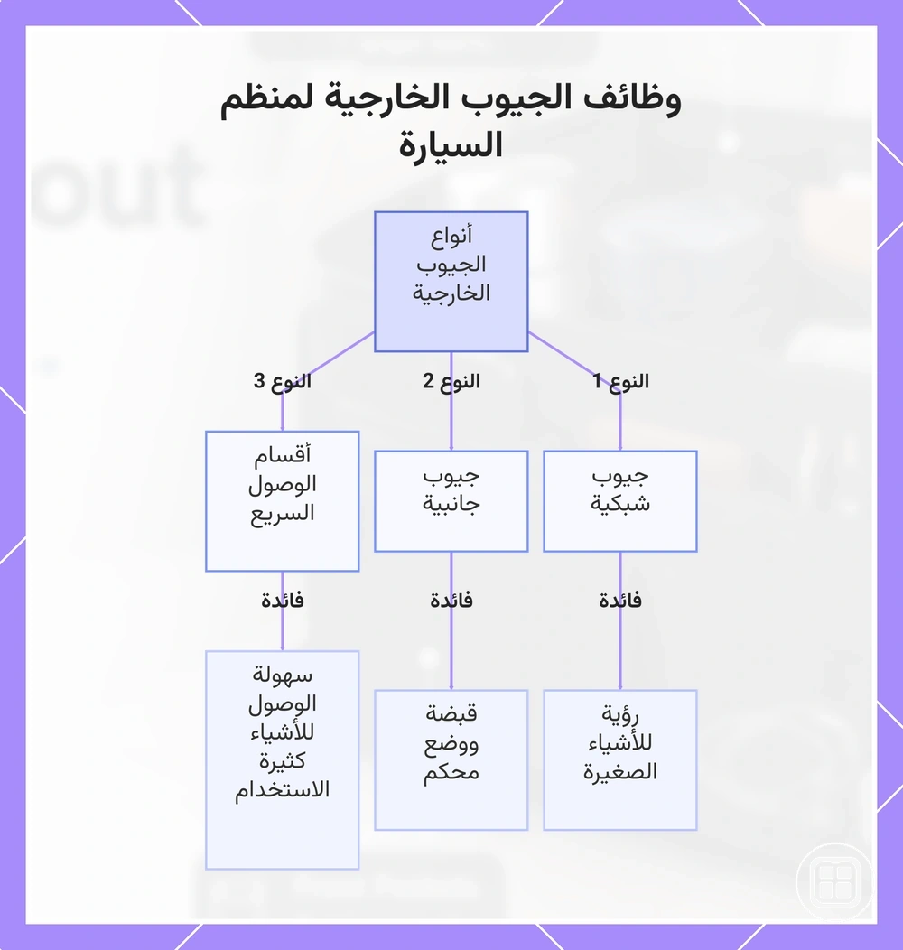 وظائف الجيوب الخارجية لمنظم السيارة