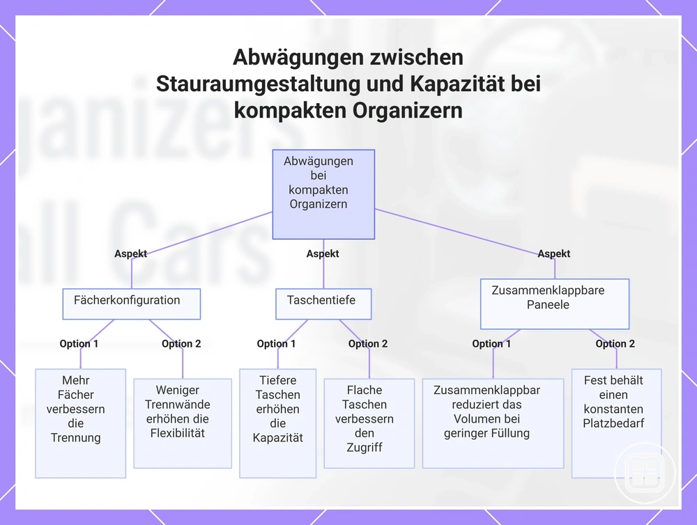 Abwägungen zwischen Stauraumgestaltung und Kapazität bei kompakten Organizern