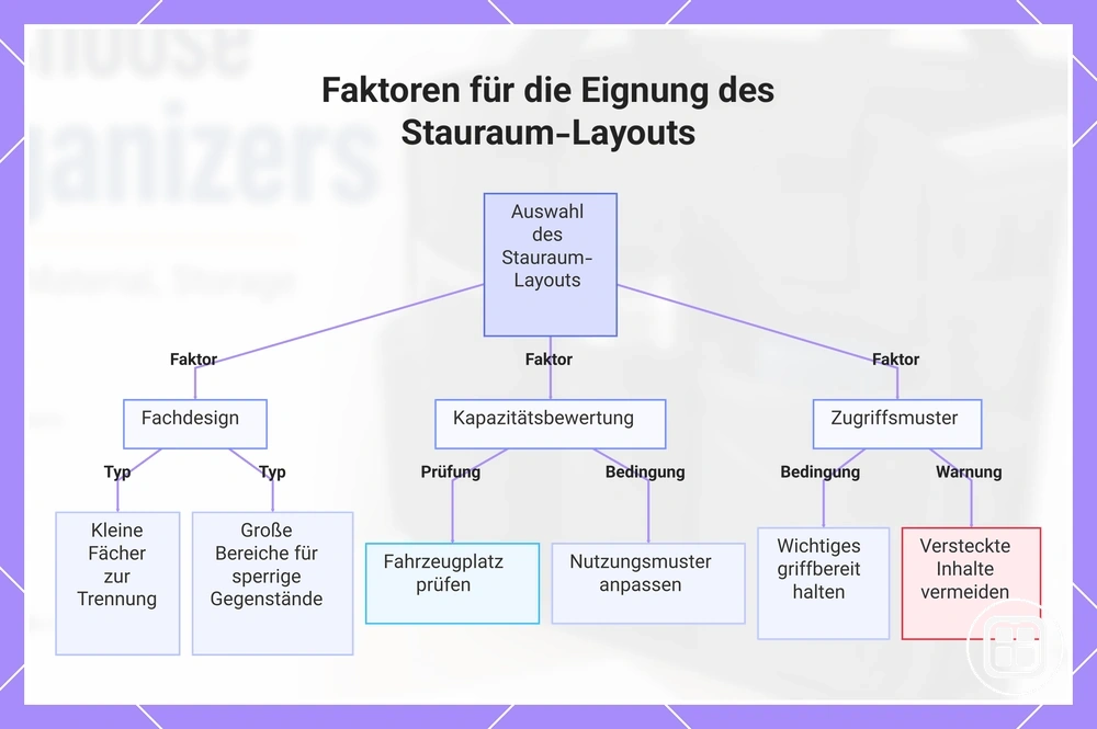 Faktoren für die Eignung des Stauraum-Layouts
