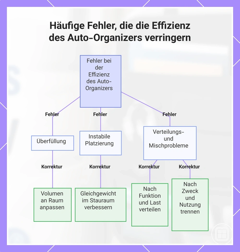 Häufige Fehler, die die Effizienz des Auto-Organizers verringern