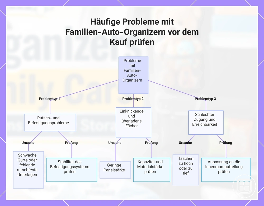 Häufige Probleme mit Familien-Auto-Organizern vor dem Kauf prüfen