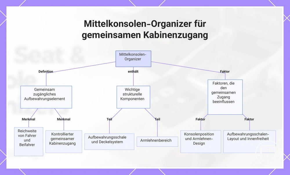 Mittelkonsolen-Organizer für gemeinsamen Kabinenzugang