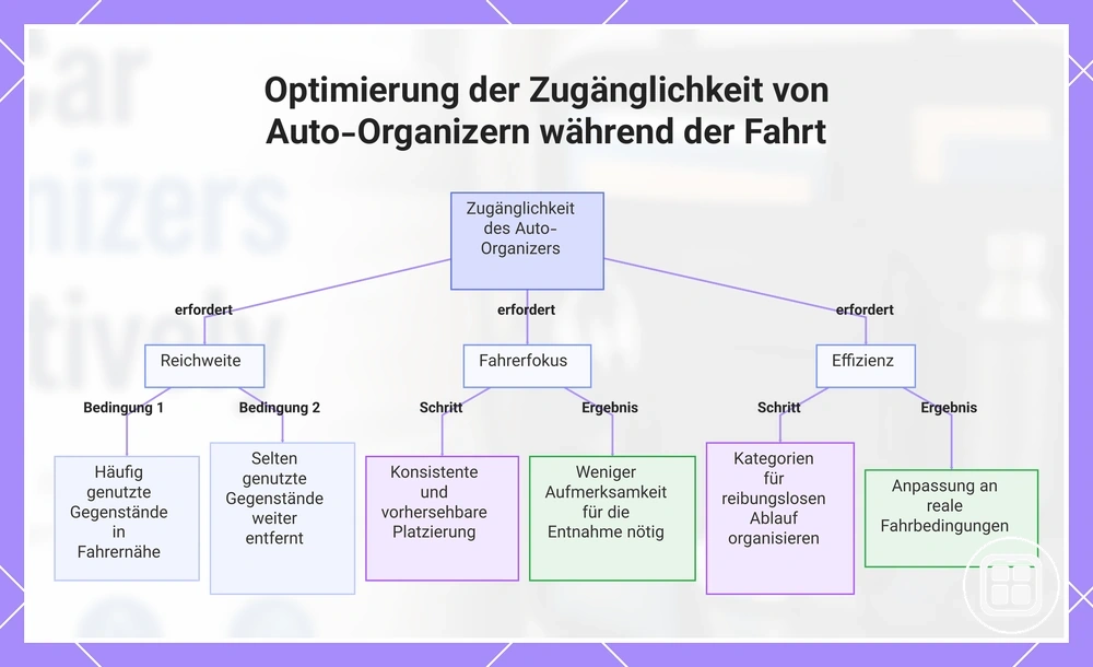 Optimierung der Zugänglichkeit von Auto-Organizern während der Fahrt