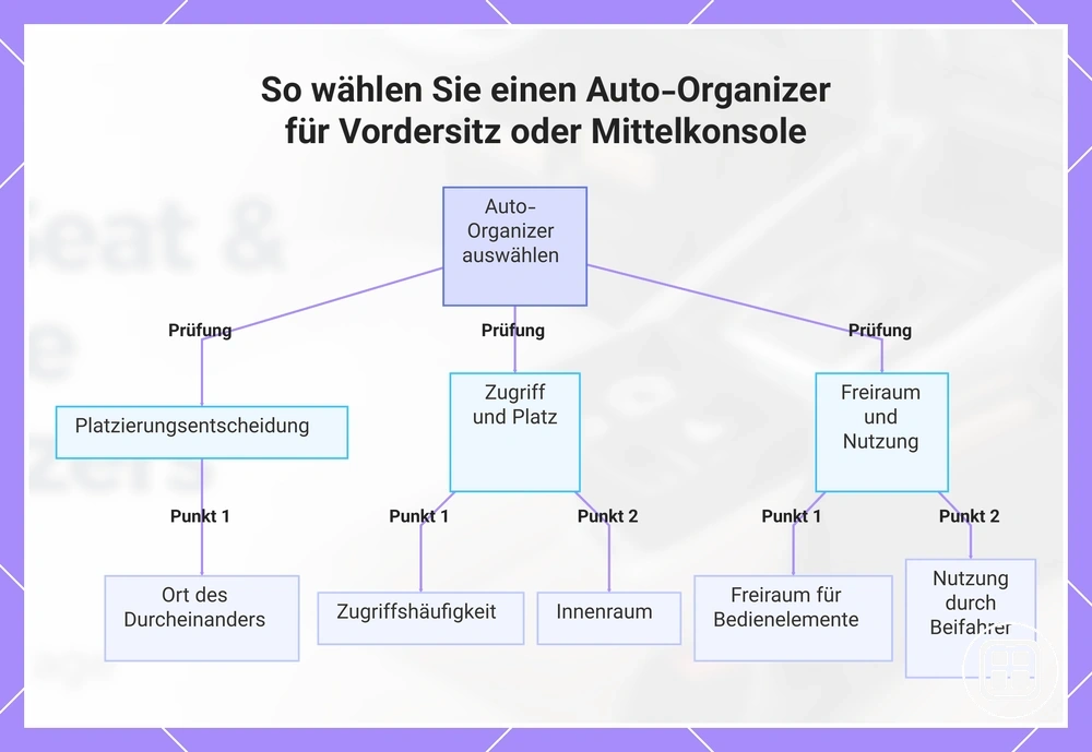So wählen Sie einen Auto-Organizer für Vordersitz oder Mittelkonsole
