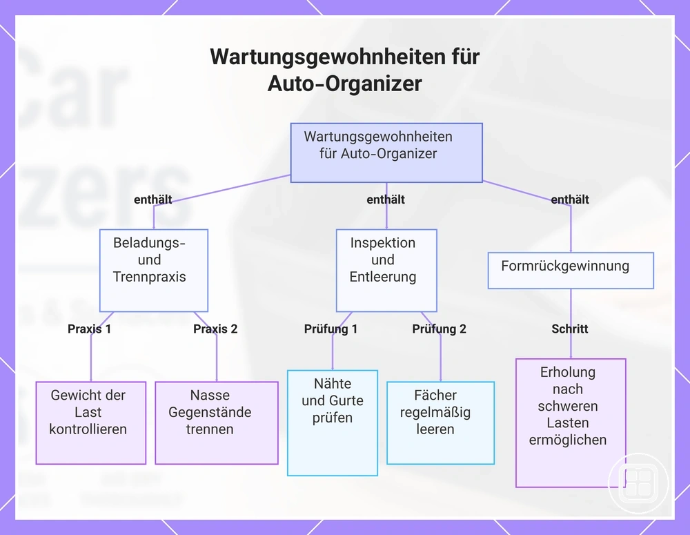 Wartungsgewohnheiten für Auto-Organizer