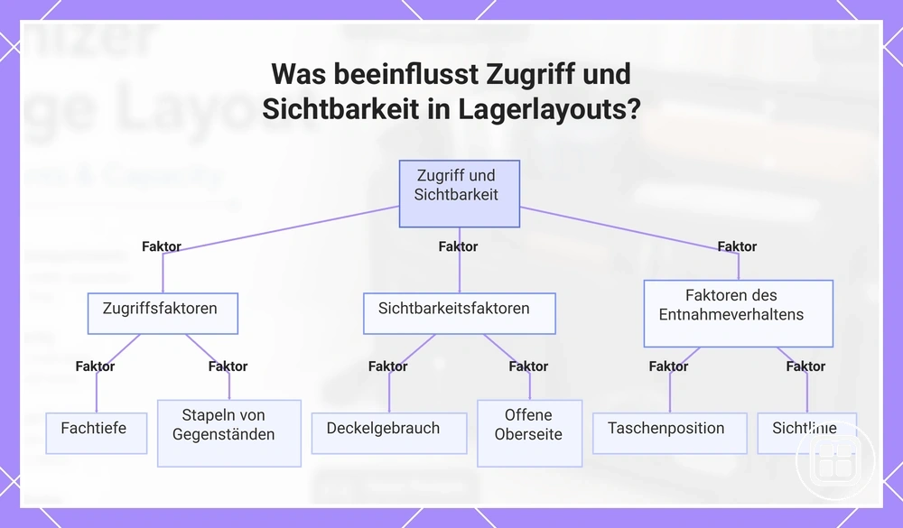 Was beeinflusst Zugriff und Sichtbarkeit in Lagerlayouts?