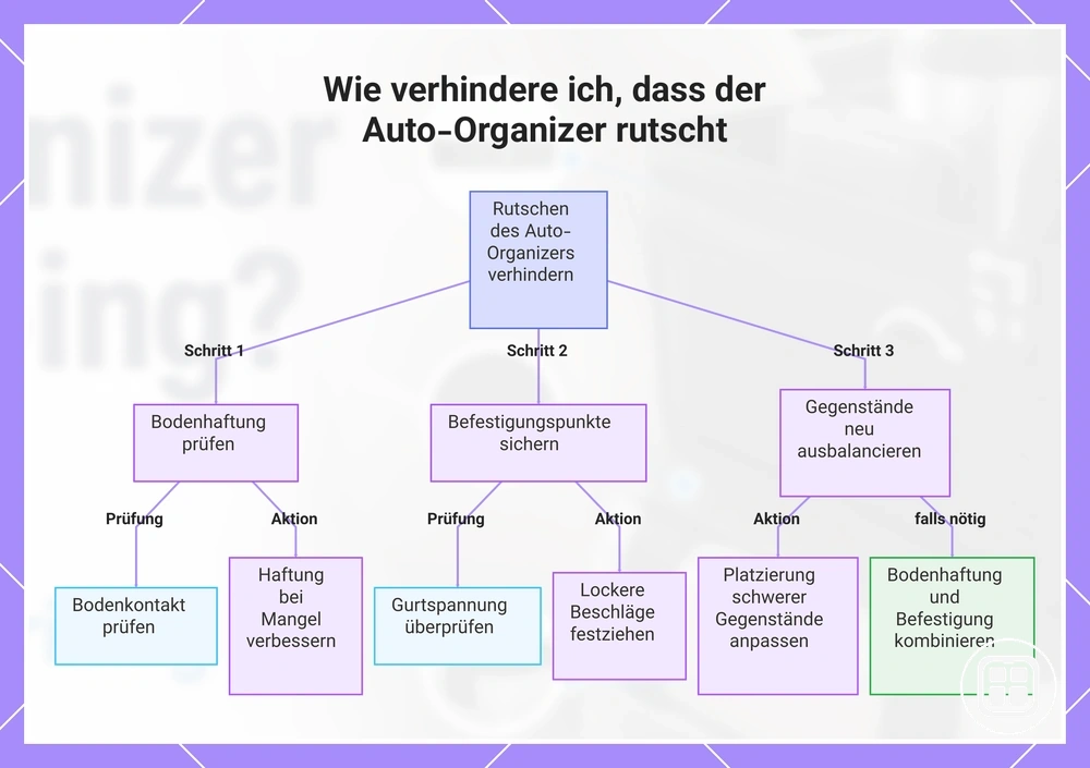 Wie verhindere ich, dass der Auto-Organizer rutscht