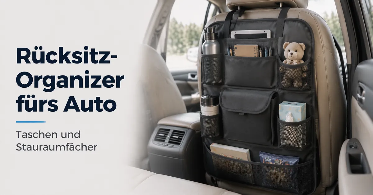 Rücksitz-Organizer an der Sitzlehne mit Taschen und Stauraumfächern