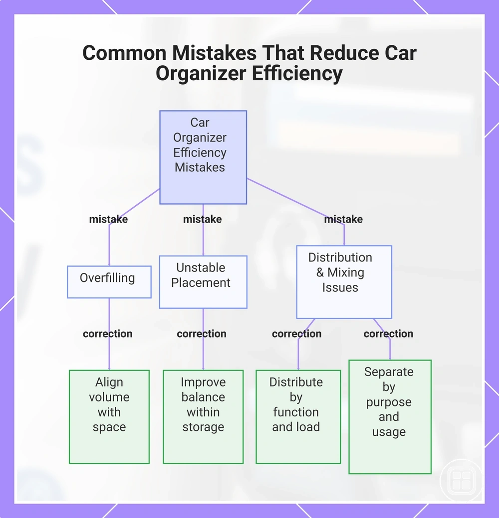 Common Mistakes That Reduce Car Organizer Efficiency