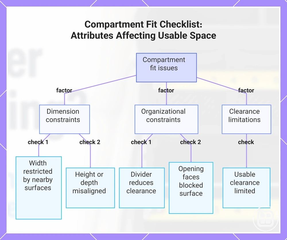 Compartment Fit Checklist: Attributes Affecting Usable Space
