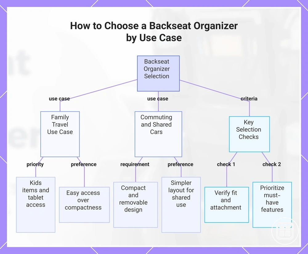 How to Choose a Backseat Organizer by Use Case