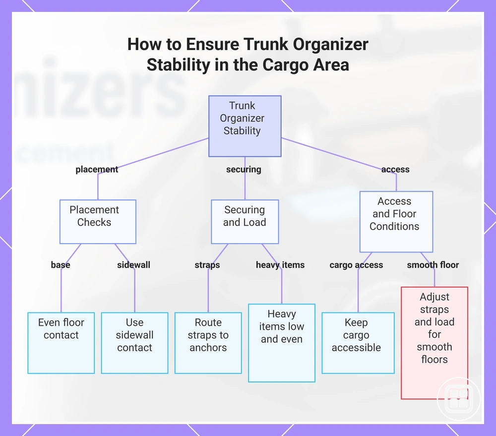 How to Ensure Trunk Organizer Stability in the Cargo Area
