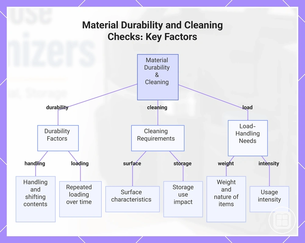 Material Durability and Cleaning Checks: Key Factors