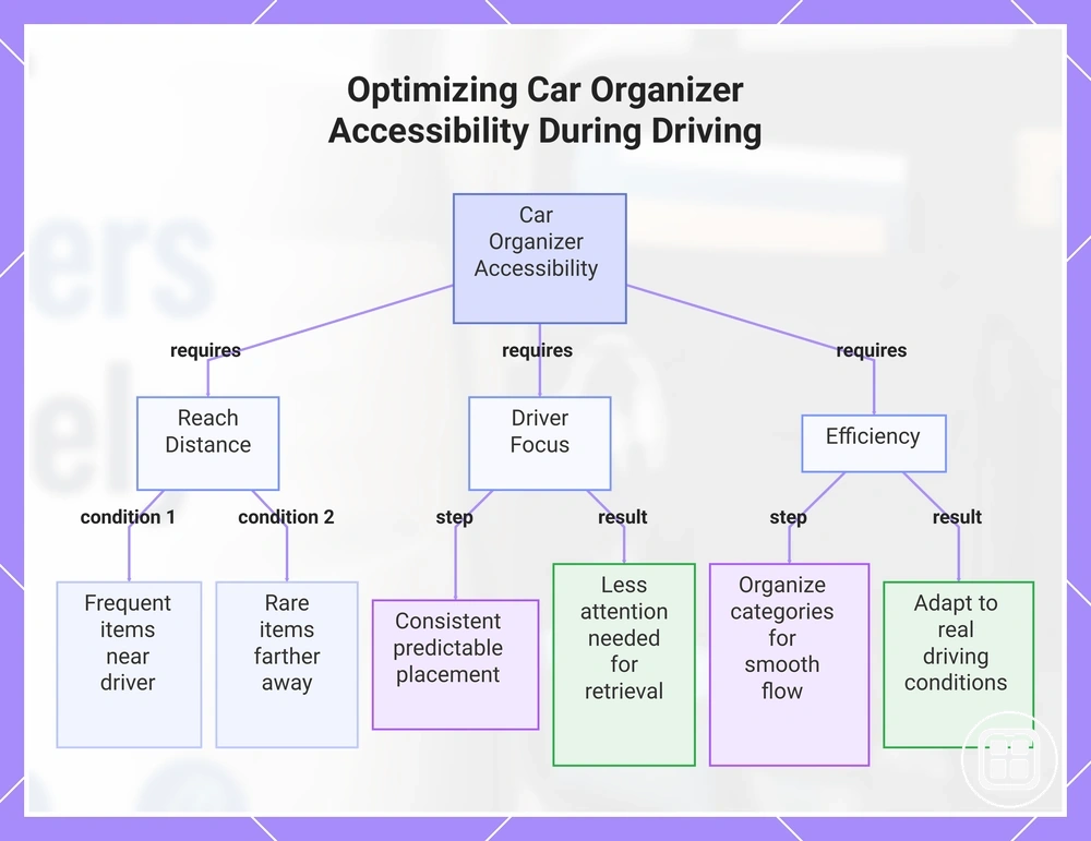 Optimizing Car Organizer Accessibility During Driving