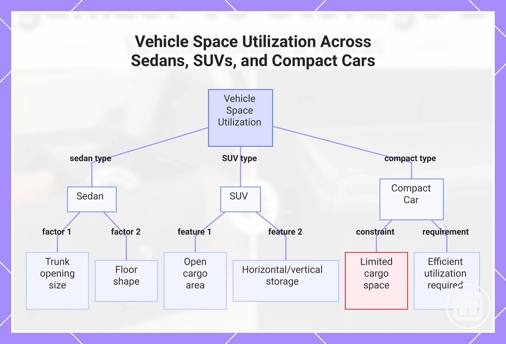 Vehicle Space Utilization Across Sedans, SUVs, and Compact Cars