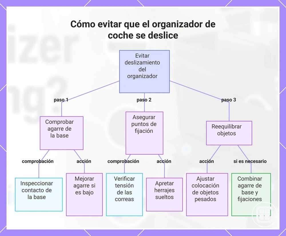Cómo evitar que el organizador de coche se deslice