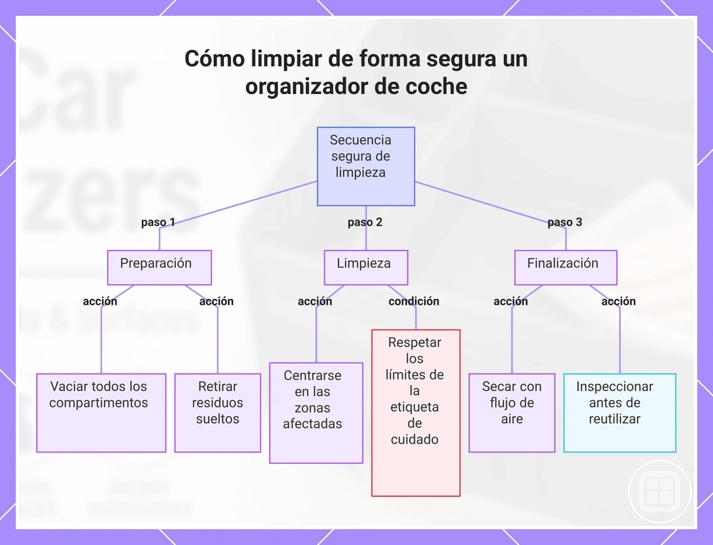 Cómo limpiar de forma segura un organizador de coche