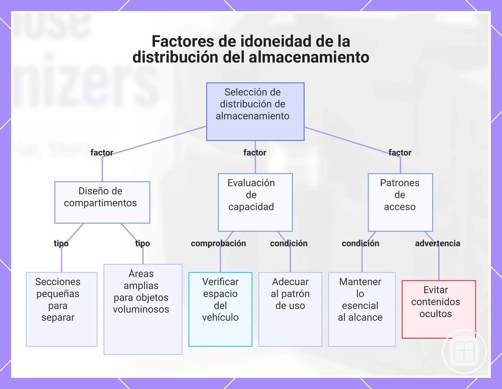 Factores de idoneidad de la distribución del almacenamiento