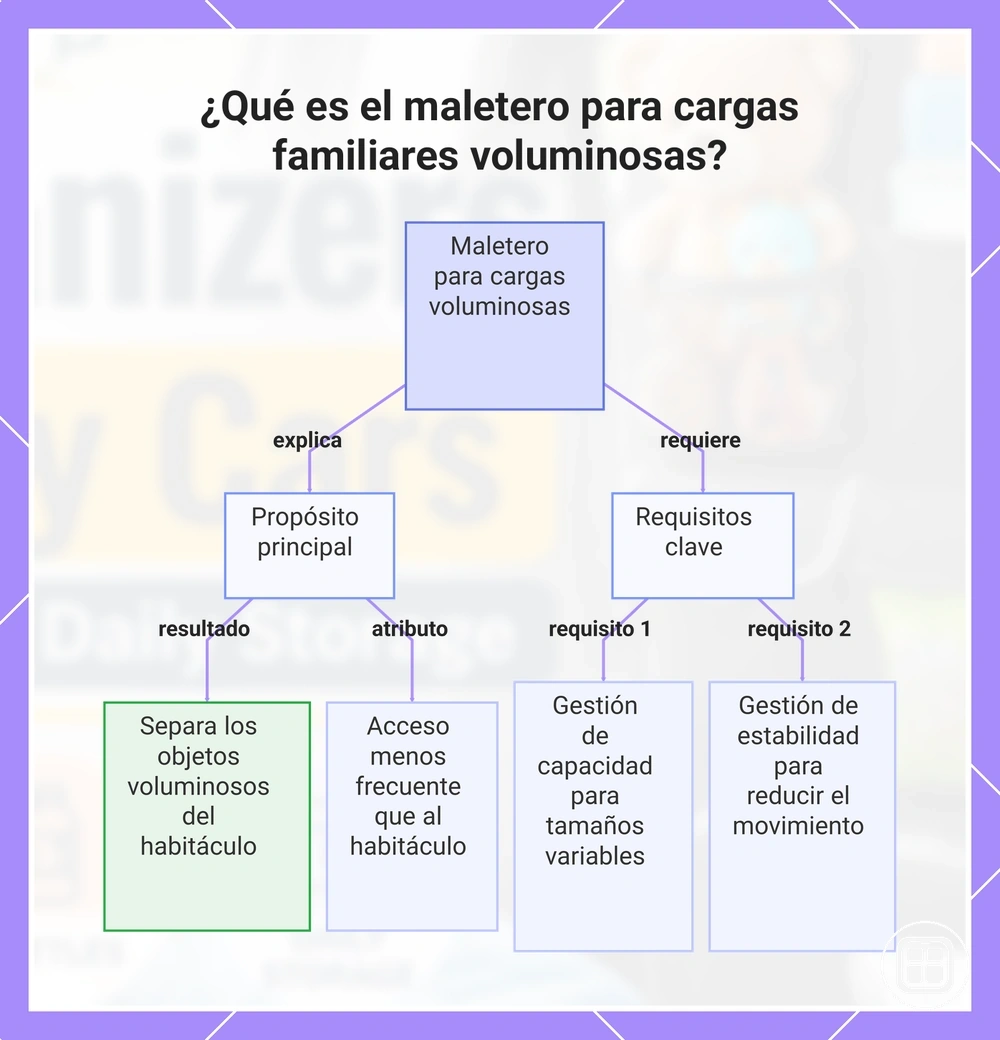 ¿Qué es el maletero para cargas familiares voluminosas?