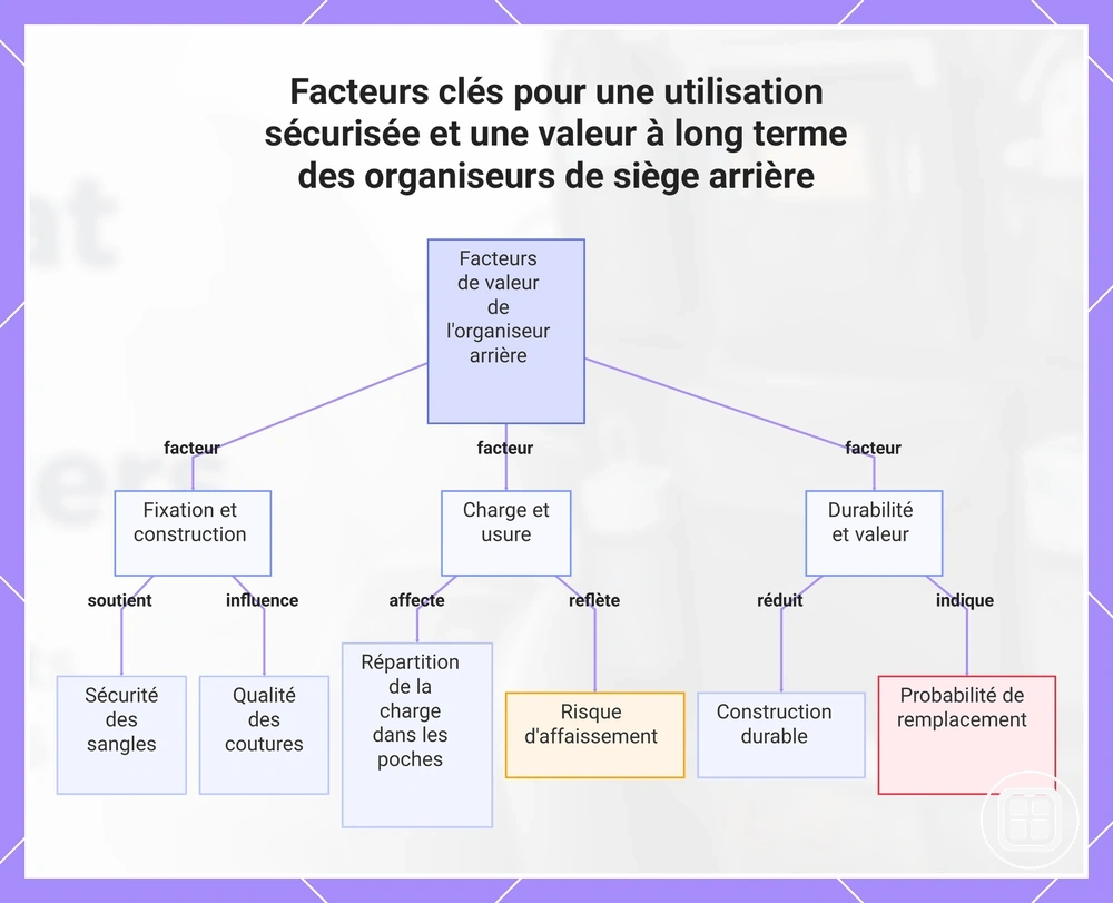 Facteurs clés pour une utilisation sécurisée et une valeur à long terme des organiseurs de siège arrière