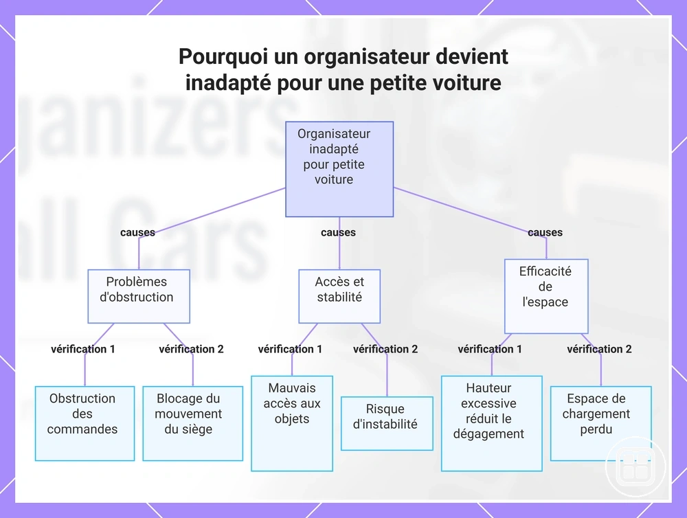 Pourquoi un organisateur devient inadapté pour une petite voiture