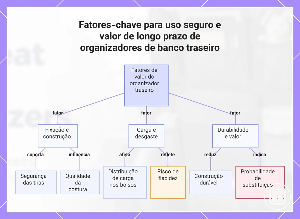 Fatores-chave para uso seguro e valor de longo prazo de organizadores de banco traseiro