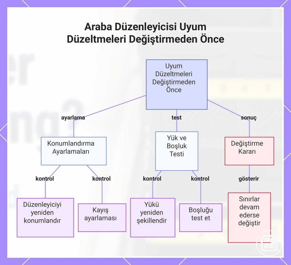 Araba Düzenleyicisi Uyum Düzeltmeleri Değiştirmeden Önce