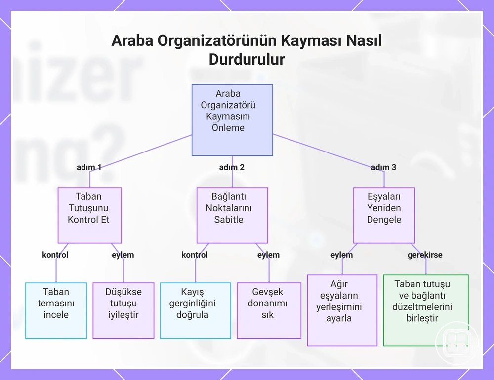 Araba Organizatörünün Kayması Nasıl Durdurulur