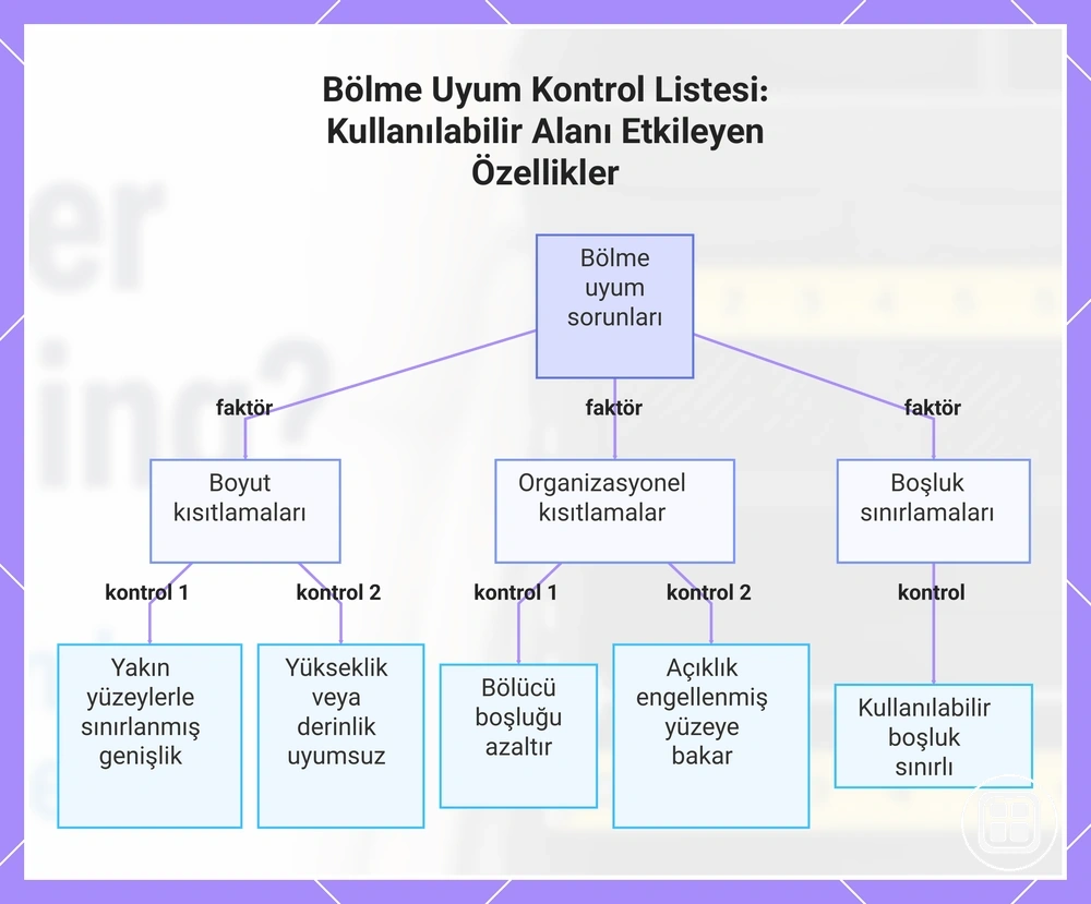 Bölme Uyum Kontrol Listesi: Kullanılabilir Alanı Etkileyen Özellikler
