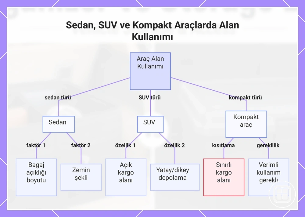 Sedan, SUV ve Kompakt Araçlarda Alan Kullanımı